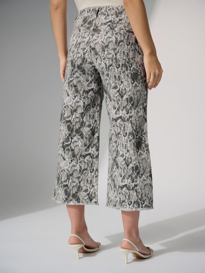 Joseph Ribkoff Snake Print Trousers In Beige/Multi 252938-Nicola Ross