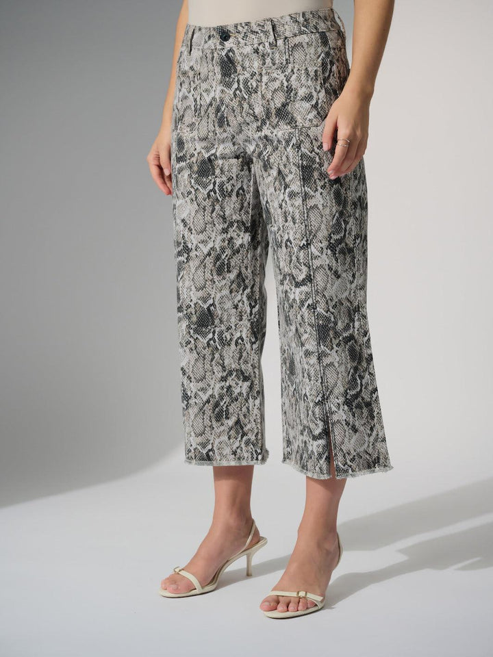 Joseph Ribkoff Snake Print Trousers In Beige/Multi 252938-Nicola Ross