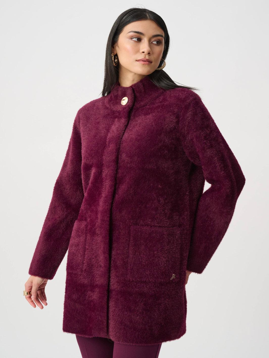 Joseph Ribkoff Soft Touch Coat In Elderberry 263955-Nicola Ross
