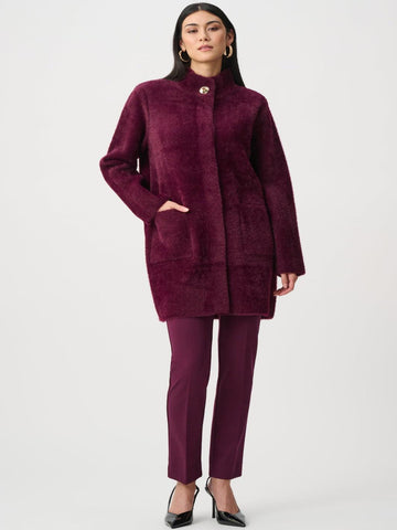Joseph Ribkoff Soft Touch Coat In Elderberry 263955-Nicola Ross