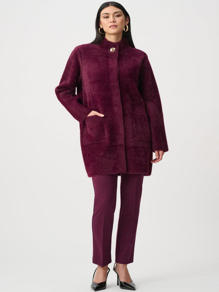 Joseph Ribkoff Soft Touch Coat In Elderberry 263955-Nicola Ross
