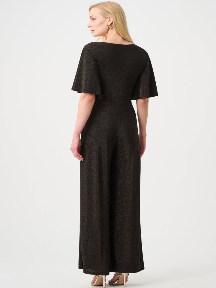 Joseph Ribkoff Sparkle Wide Leg Jumpsuit In Bronze 263717-Nicola Ross