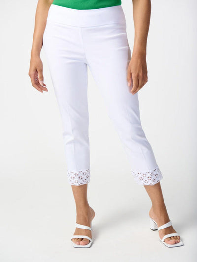 Joseph Ribkoff Stretch Detail Lace Pant In White 241102-Nicola Ross