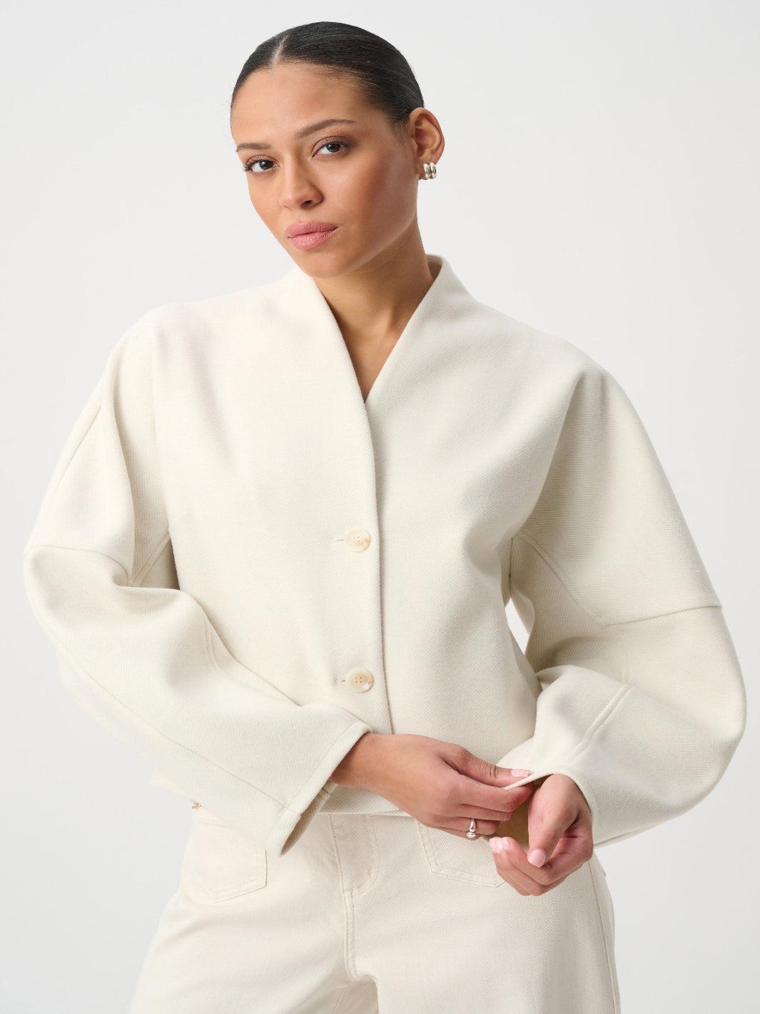 Joseph Ribkoff Structured Jacket In Oatmeal 264043-Nicola Ross