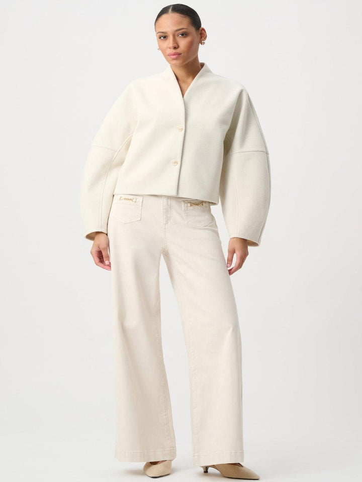 Joseph Ribkoff Structured Jacket In Oatmeal 264043-Nicola Ross