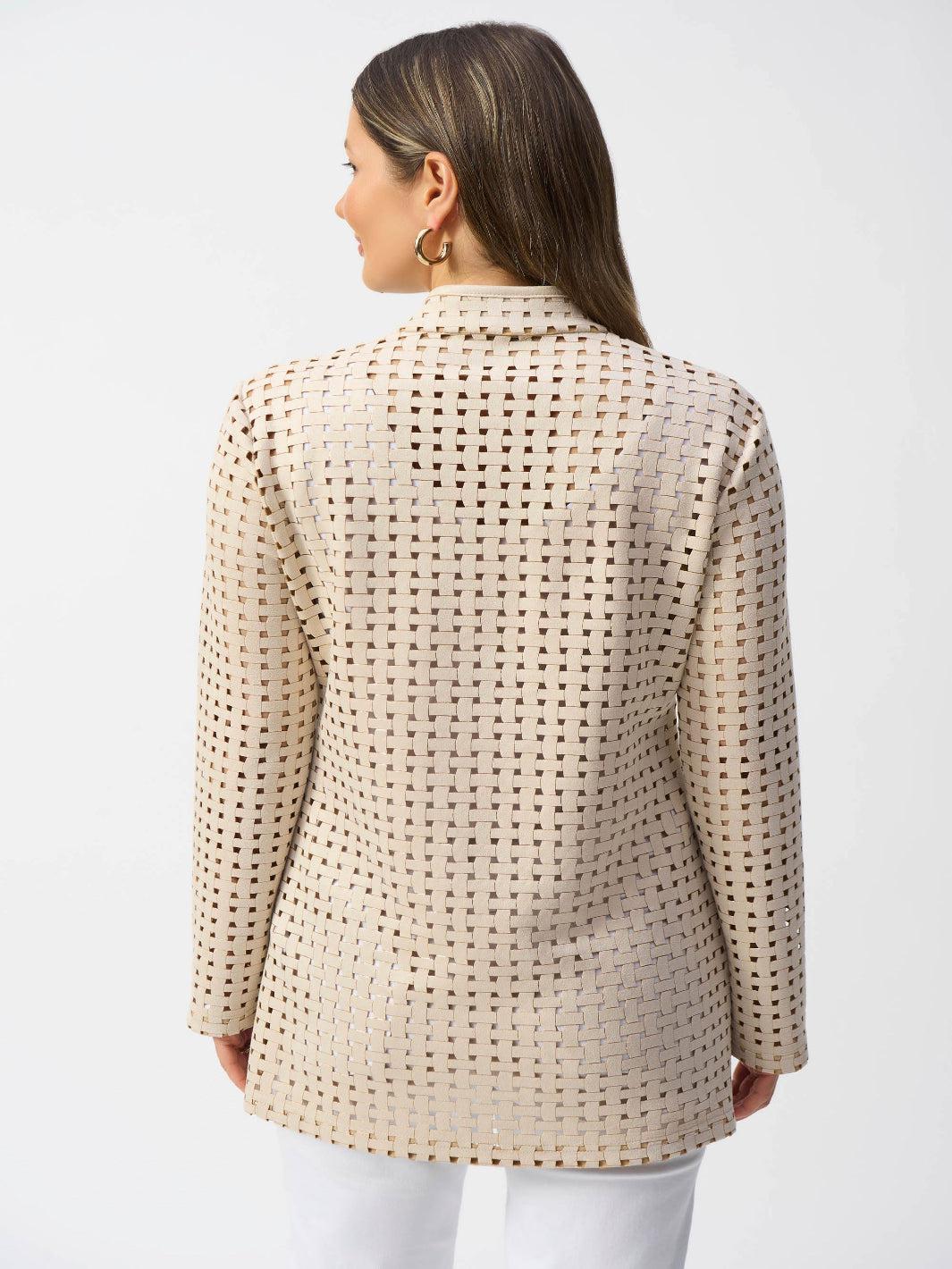 Joseph Ribkoff Suede Cover Up In Beige 251103-Nicola Ross