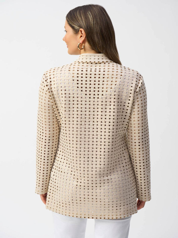 Joseph Ribkoff Suede Cover Up In Beige 251103-Nicola Ross