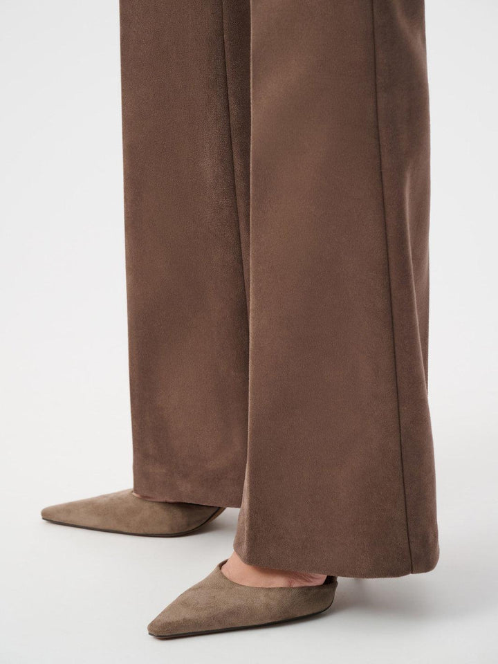 Joseph Ribkoff Suede Effect Flared Trouser In Mink 263160-Nicola Ross
