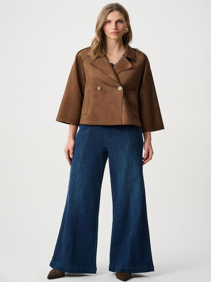 Joseph Ribkoff Suede-Effect Jacket In Brown 263000-Nicola Ross