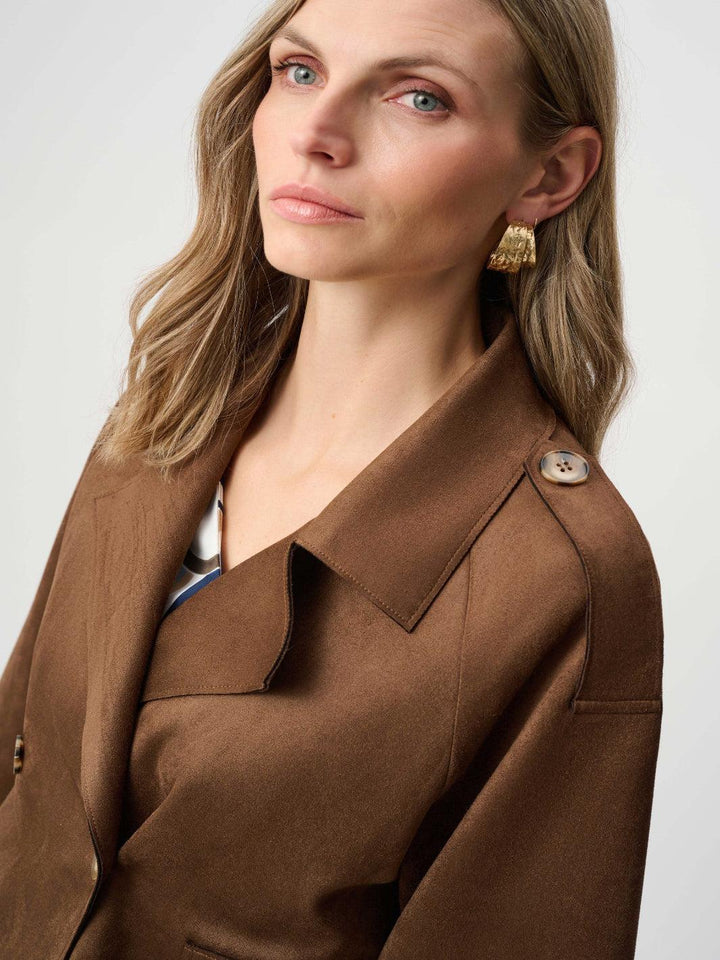 Joseph Ribkoff Suede-Effect Jacket In Brown 263000-Nicola Ross