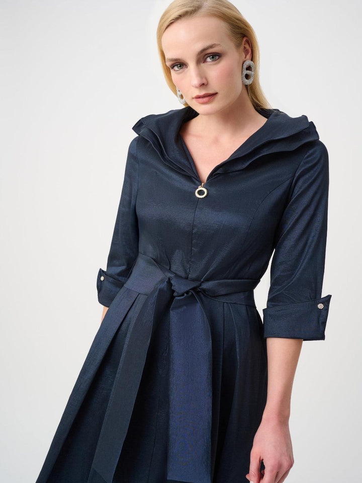 Joseph Ribkoff Taffeta Midi Dress In Midnight Blue 261719F26-Nicola Ross