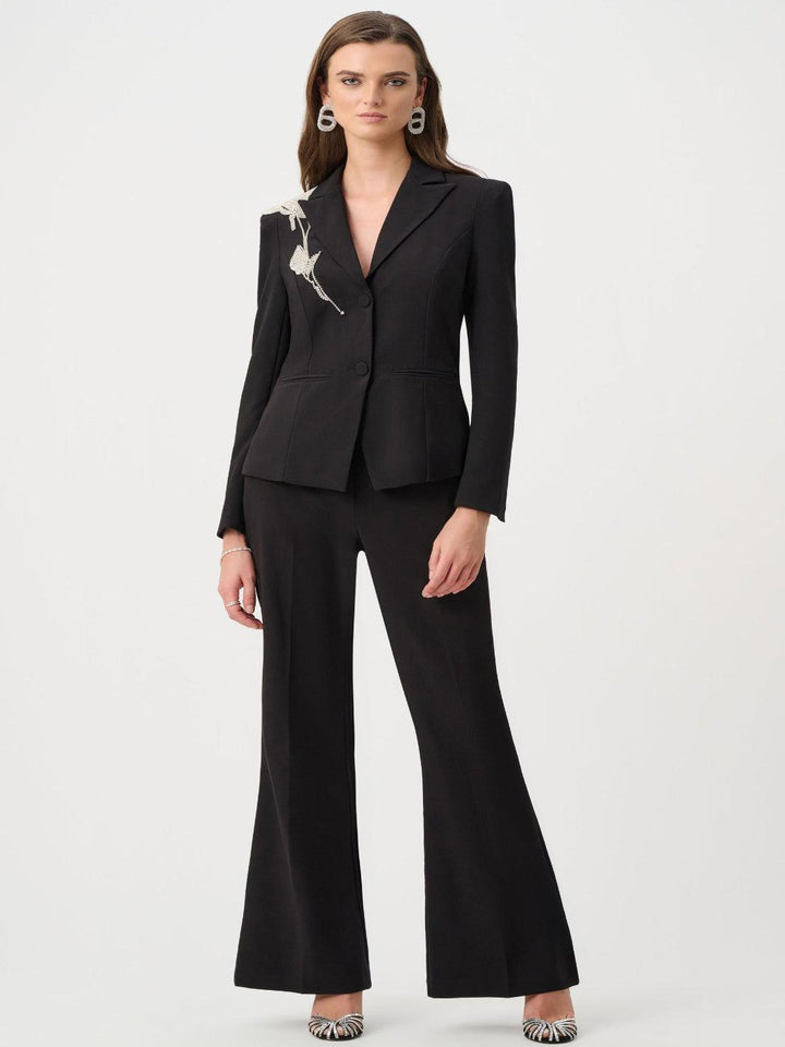 Joseph Ribkoff Tailored Embellished Blazer In Black 263745-Nicola Ross