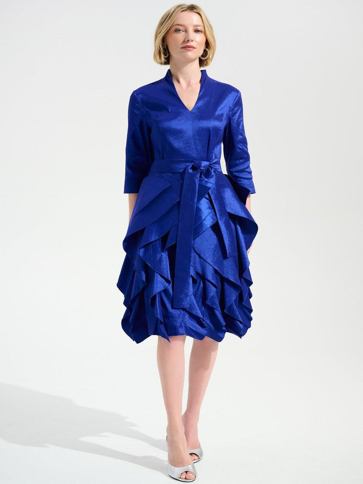 Joseph Ribkoff V-neck Midi Dress In Royal Sapphire 261741-Nicola Ross