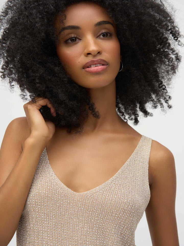 Joseph Ribkoff V-neck Pullover In Champagne 252915-Nicola Ross
