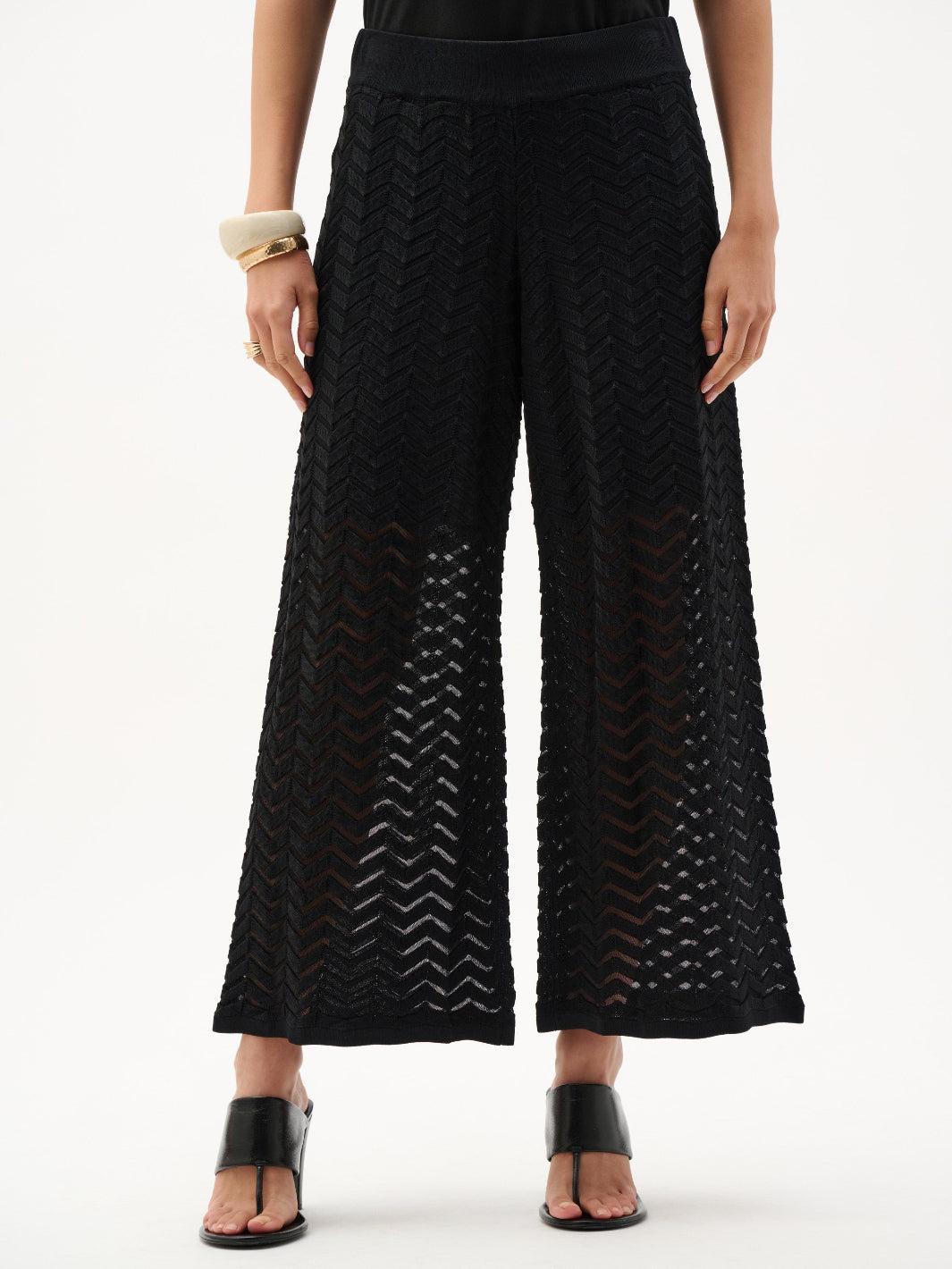Joseph Ribkoff Wide Leg Pants In Black 262933-Nicola Ross