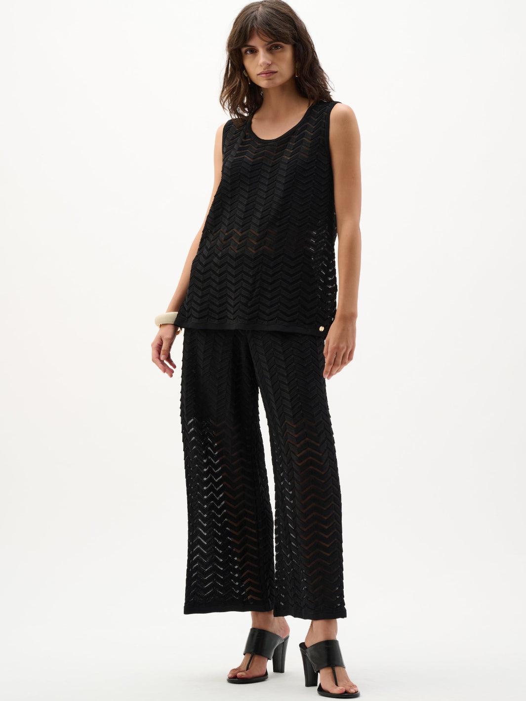 Joseph Ribkoff Wide Leg Pants In Black 262933-Nicola Ross