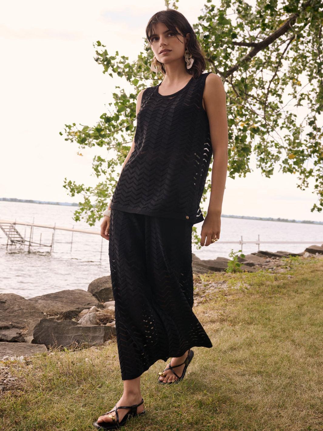 Joseph Ribkoff Wide Leg Pants In Black 262933-Nicola Ross