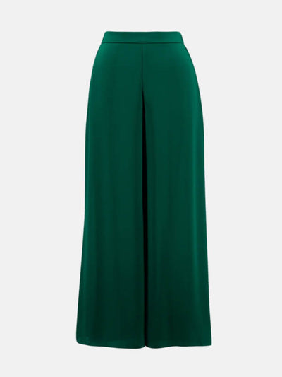 Joseph Ribkoff Wide Leg Satin Pants In Emerald Green 233785-Nicola Ross