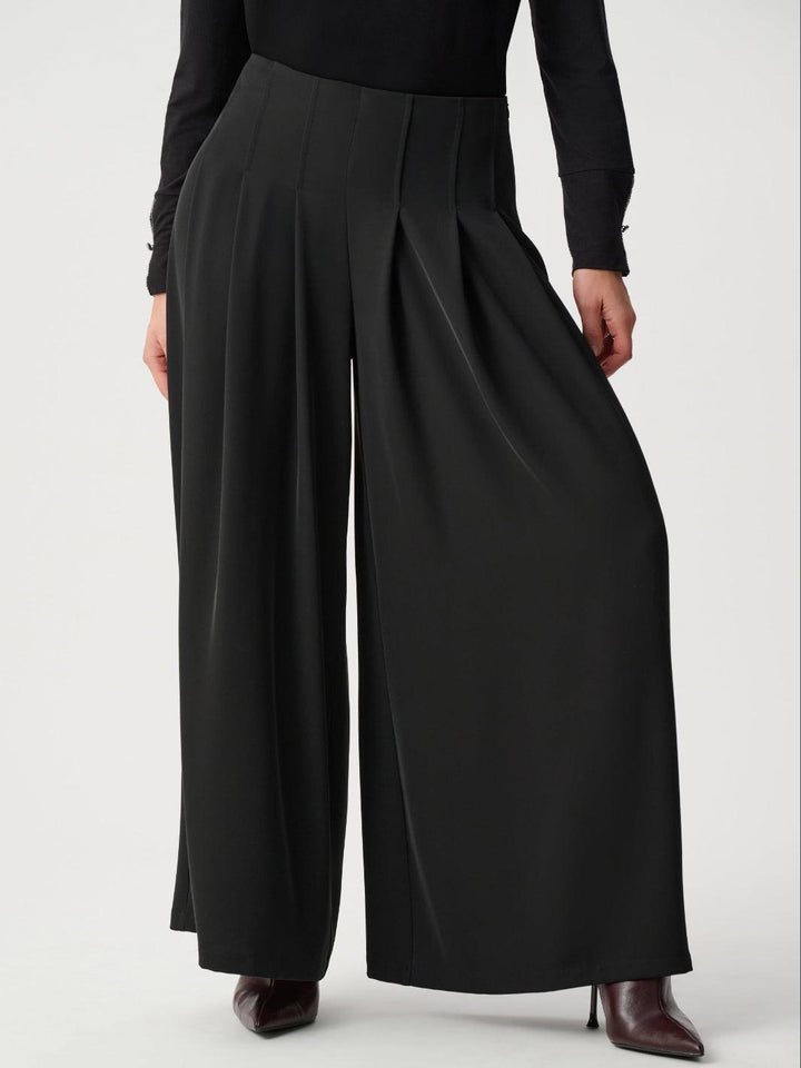 Joseph Ribkoff Wide Leg Trouser In Black 263040-Nicola Ross