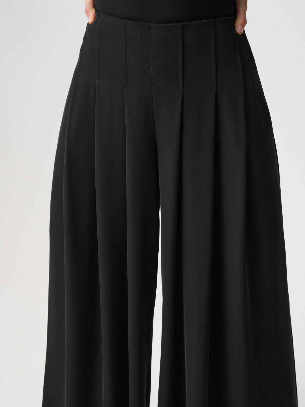 Joseph Ribkoff Wide Leg Trouser In Black 263040-Nicola Ross