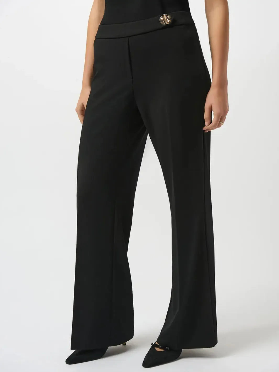 Joseph Ribkoff Wide Leg Trousers In Black 253073-Nicola Ross