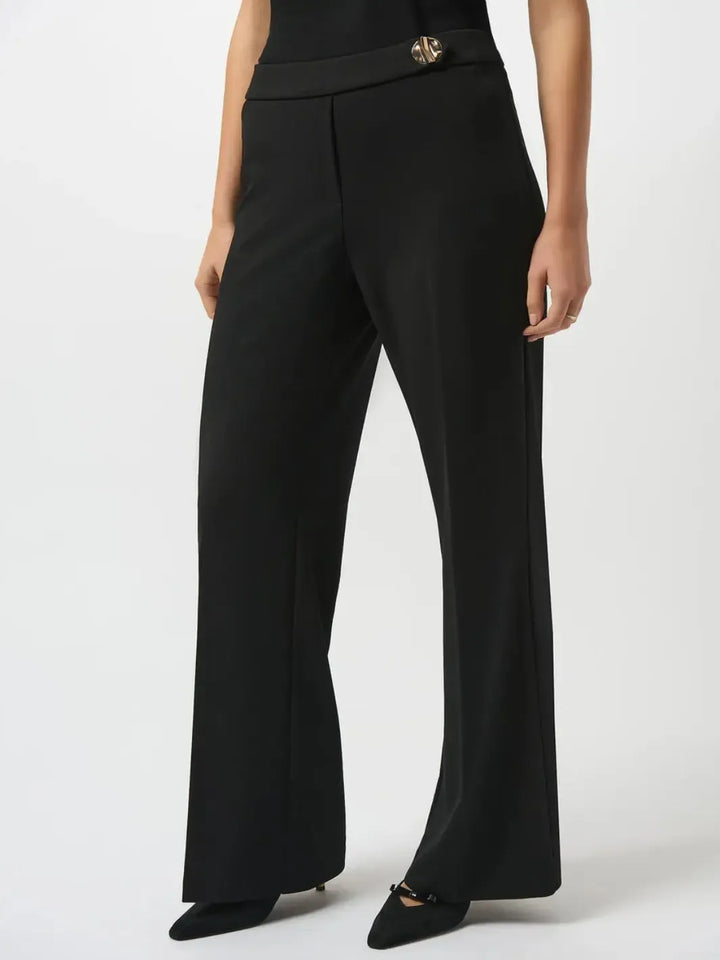Joseph Ribkoff Wide Leg Trousers In Black 253073-Nicola Ross