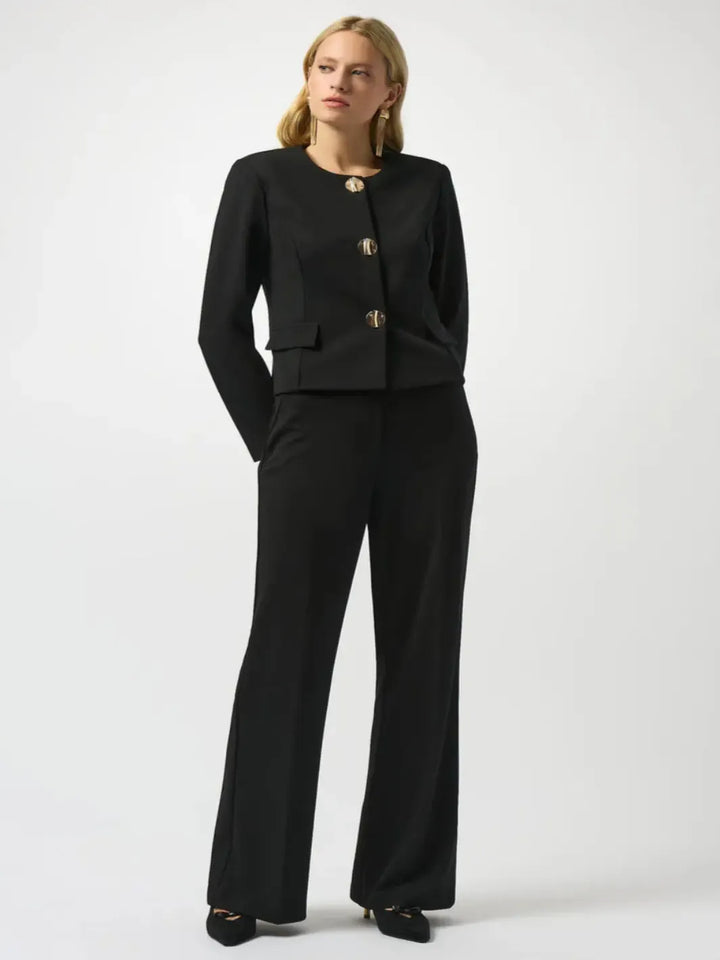 Joseph Ribkoff Wide Leg Trousers In Black 253073-Nicola Ross