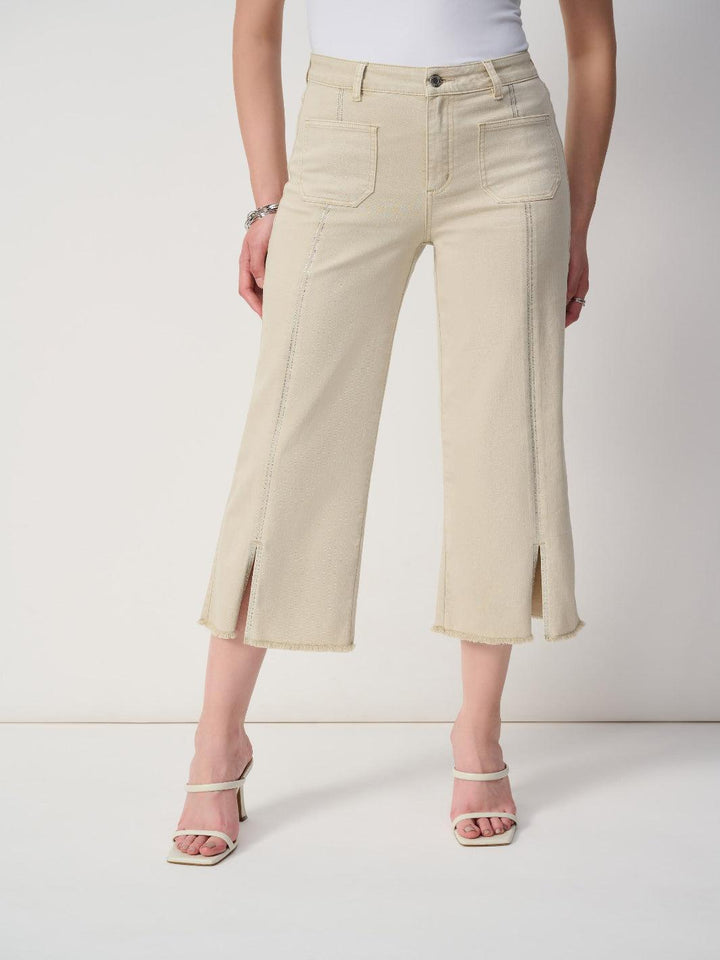 Joseph Ribkoff Wide-leg Cropped Jeans In Moonstone 251901S26-Nicola Ross