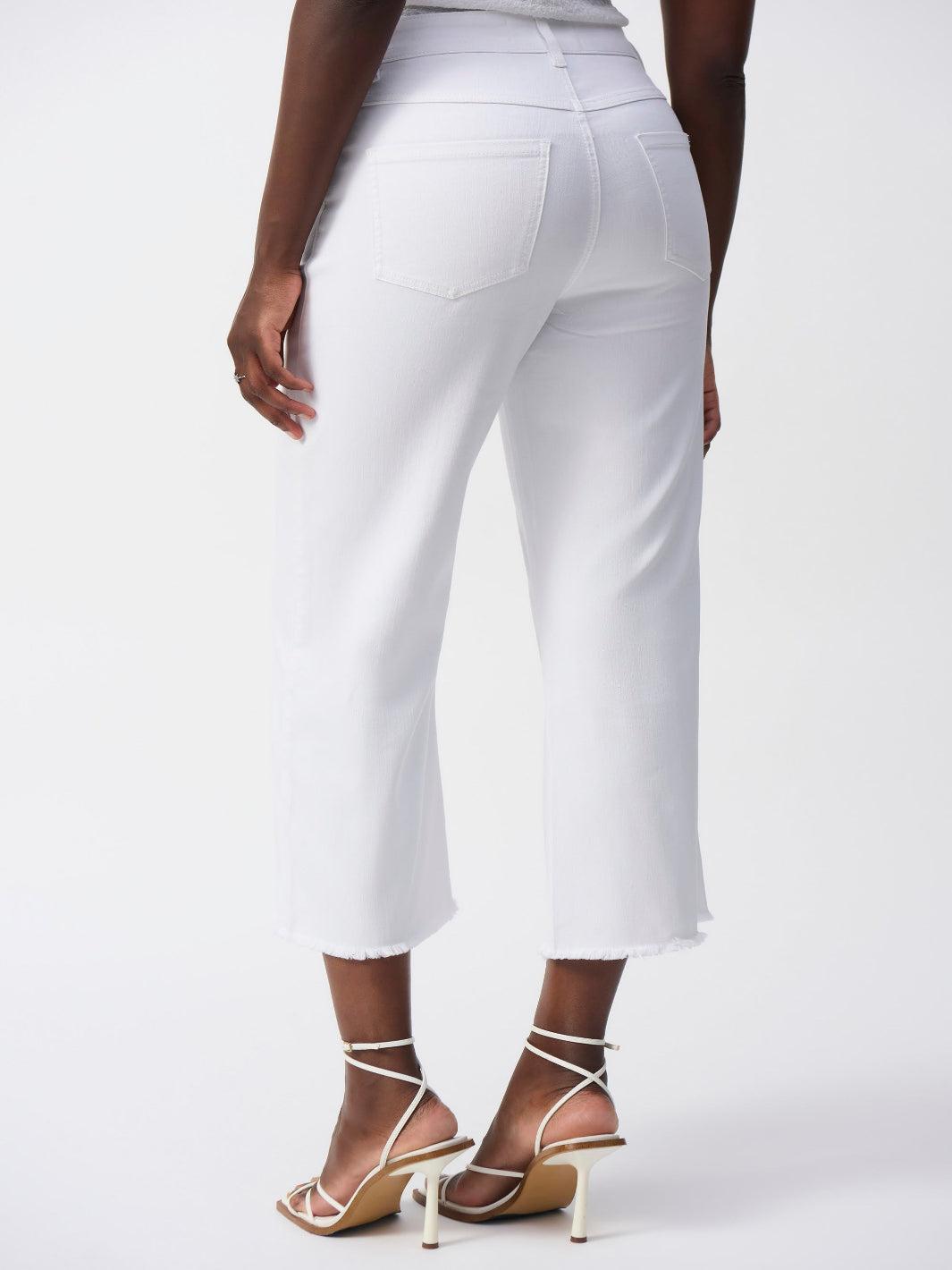 Joseph Ribkoff Wide-leg Cropped Jeans In White 251901S26-Nicola Ross