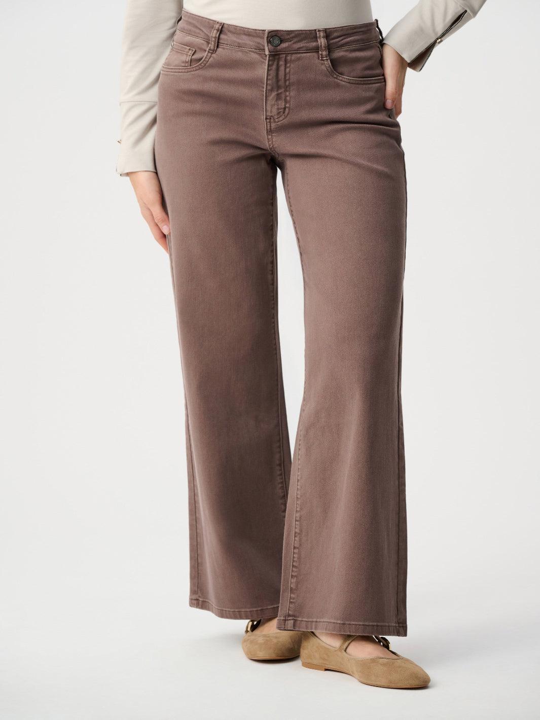 Joseph Ribkoff Wide-leg Jean In Mink 251968F26-Nicola Ross