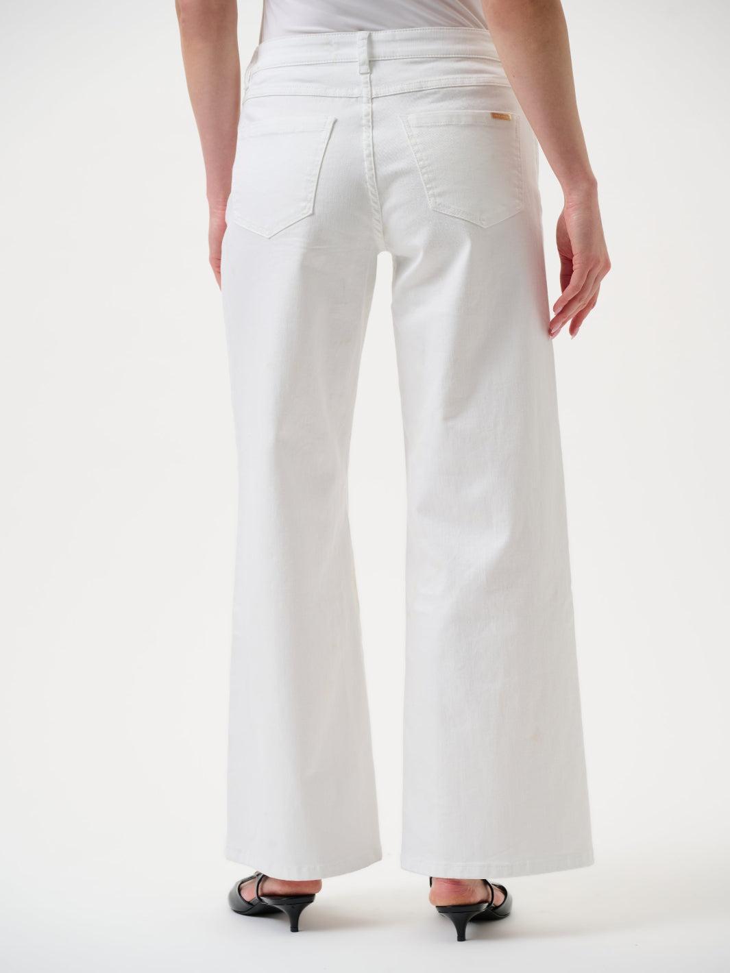 Joseph Ribkoff Wide-leg Jeans In White 251968F25-Nicola Ross