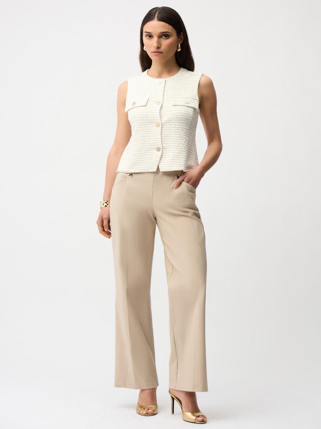 Joseph Ribkoff Wide-leg Trousers In Beige 261040-Nicola Ross