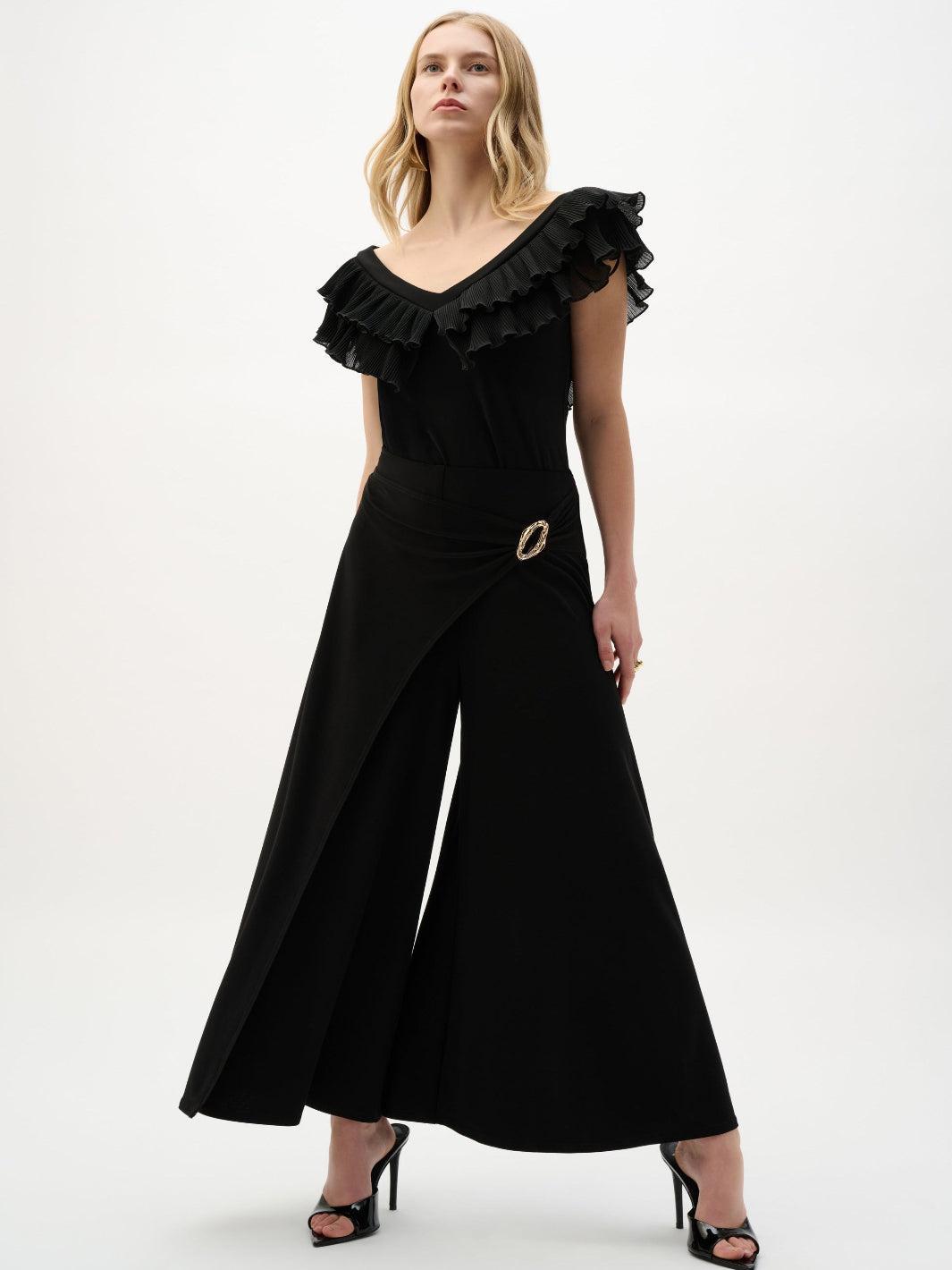 Joseph Ribkoff Wide-leg Trousers In Black 262150-Nicola Ross