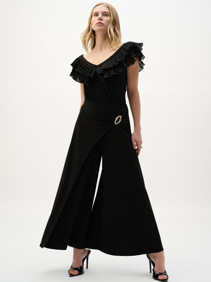 Joseph Ribkoff Wide-leg Trousers In Black 262150-Nicola Ross