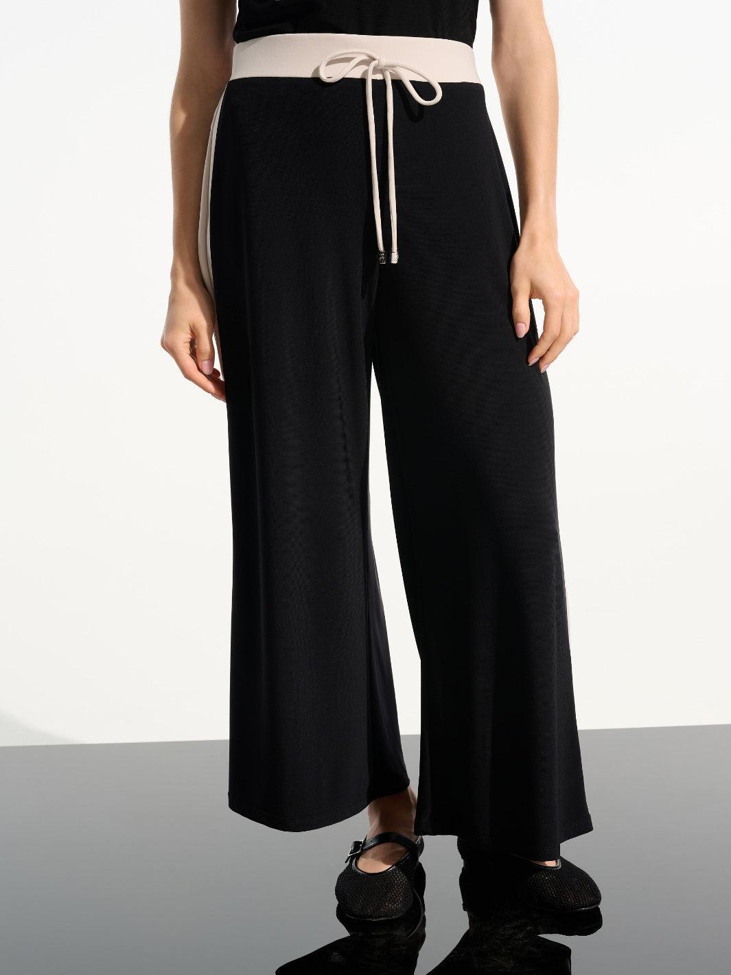 Joseph Ribkoff Wide-leg Trousers In Black/Moonstone 261612-Nicola Ross