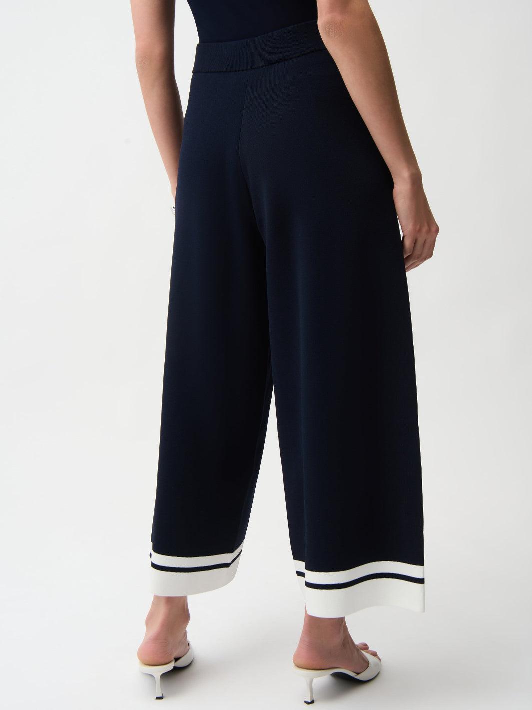 Joseph Ribkoff Wide-leg Trousers In Midnight Navy/Vanilla 261942-Nicola Ross