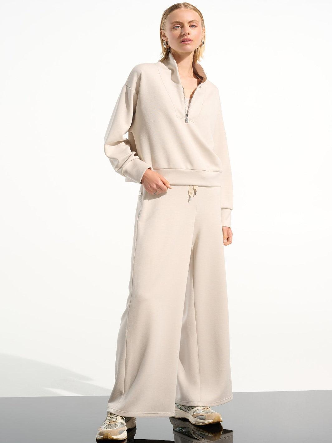 Joseph Ribkoff Wide-leg Trousers In Moonstone 261649-Nicola Ross
