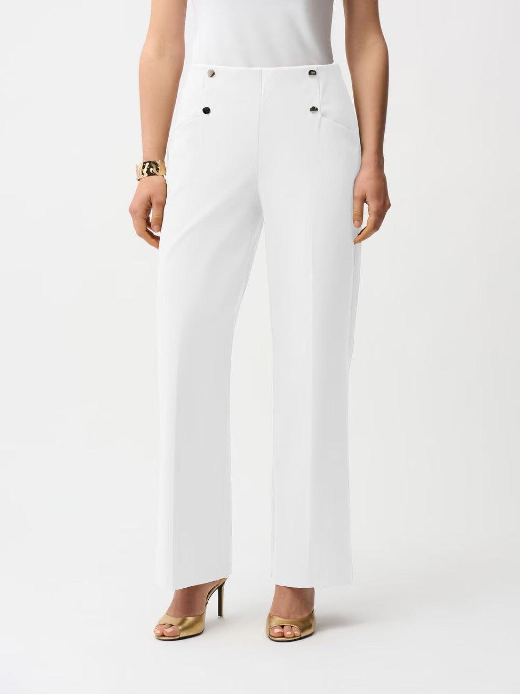 Joseph Ribkoff Wide-leg Trousers In White 261040-Nicola Ross