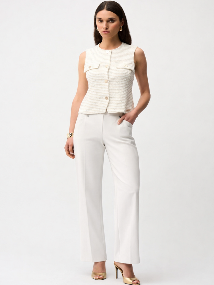 Joseph Ribkoff Wide-leg Trousers In White 261040-Nicola Ross