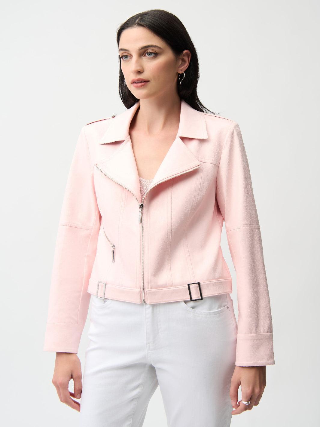 Joseph Ribkoff Zipper Jacket In Petal Pink 261910-Nicola Ross