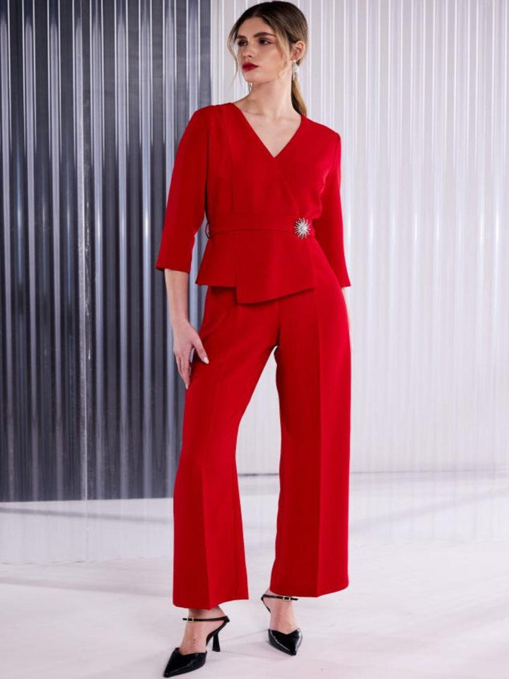 Kate Cooper Jumpsuit In Red-Nicola Ross
