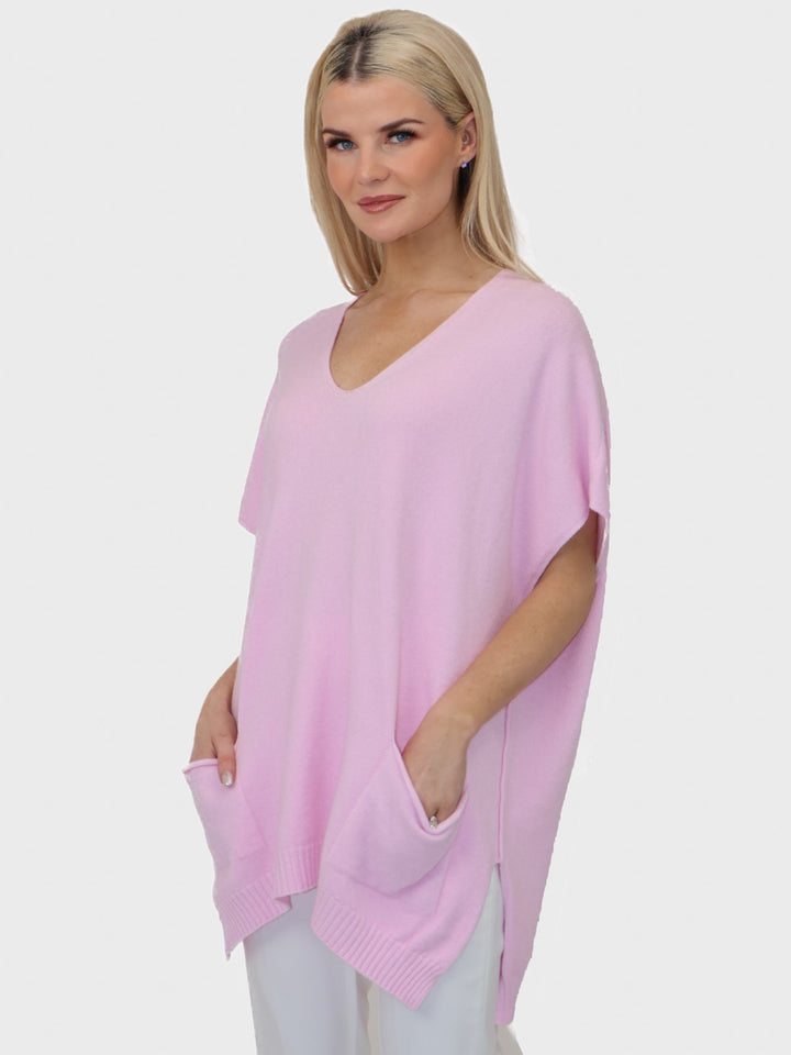 Kate & Pippa Anna Knit Jumper In Ice Pink-Nicola Ross