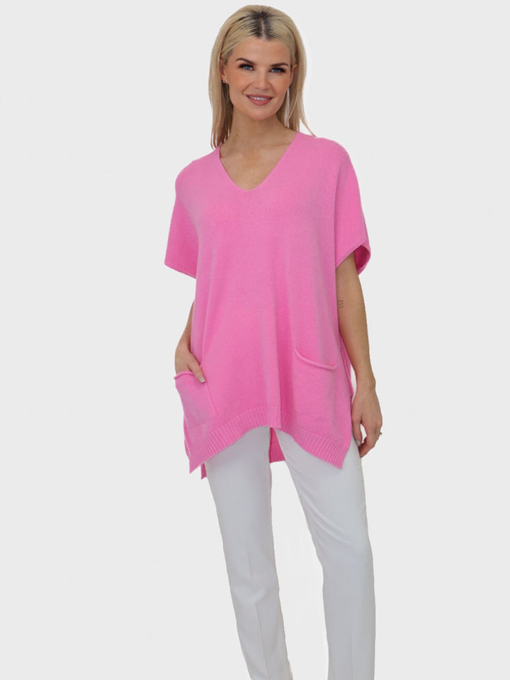 Kate & Pippa Anna Knit Jumper In Pink-Nicola Ross