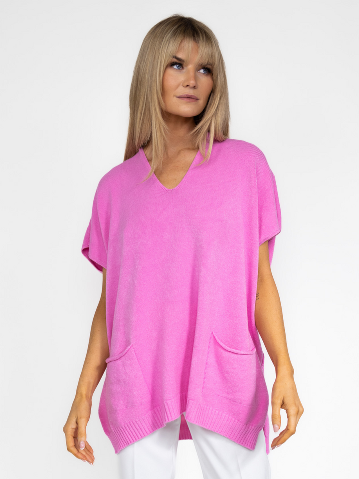 Kate & Pippa Anna Knit Jumper In Pink-Nicola Ross