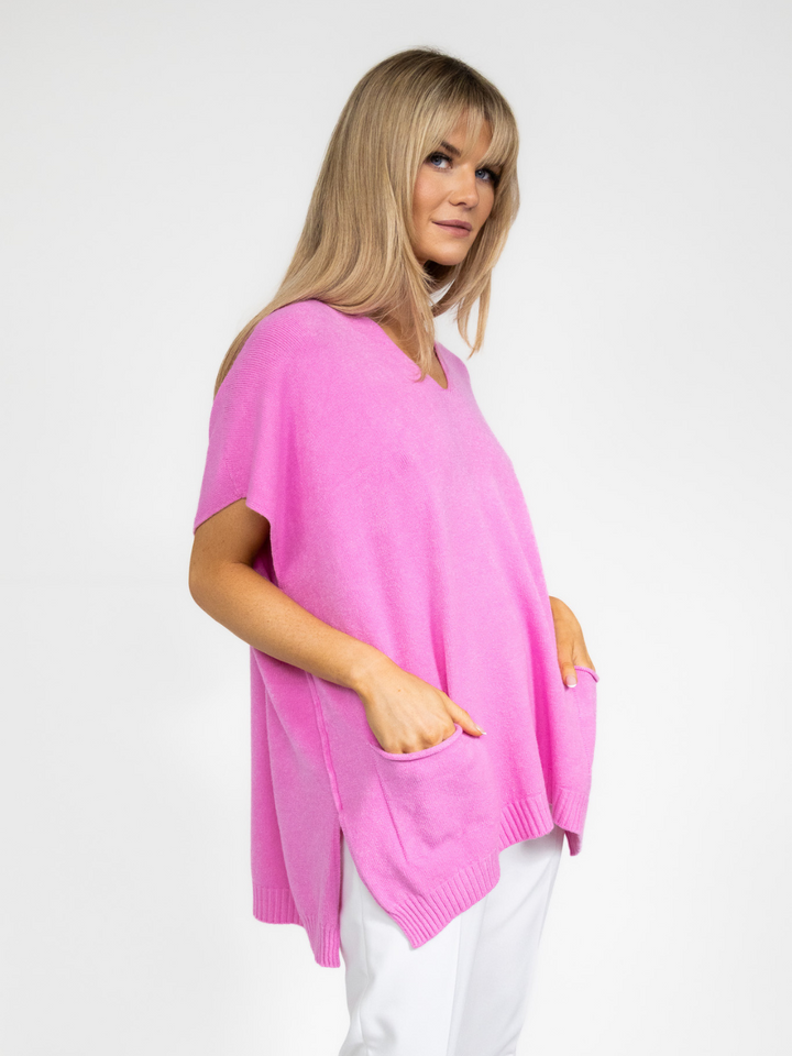 Kate & Pippa Anna Knit Jumper In Pink-Nicola Ross