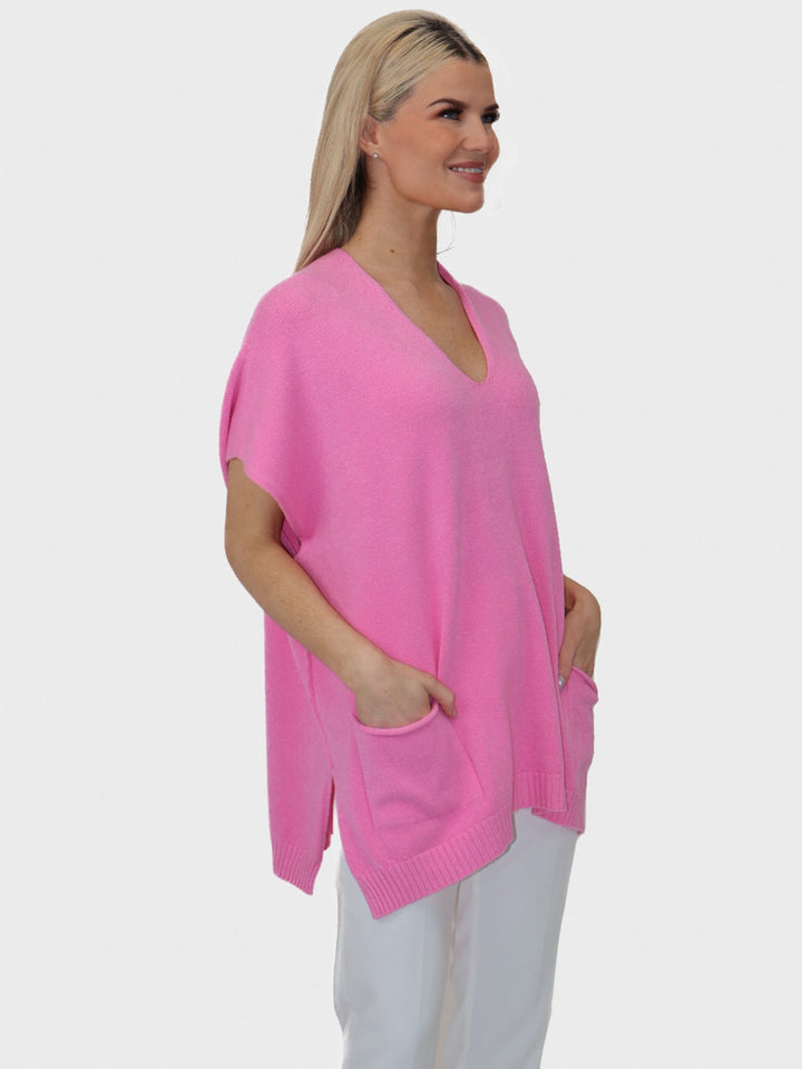 Kate & Pippa Anna Knit Jumper In Pink-Nicola Ross