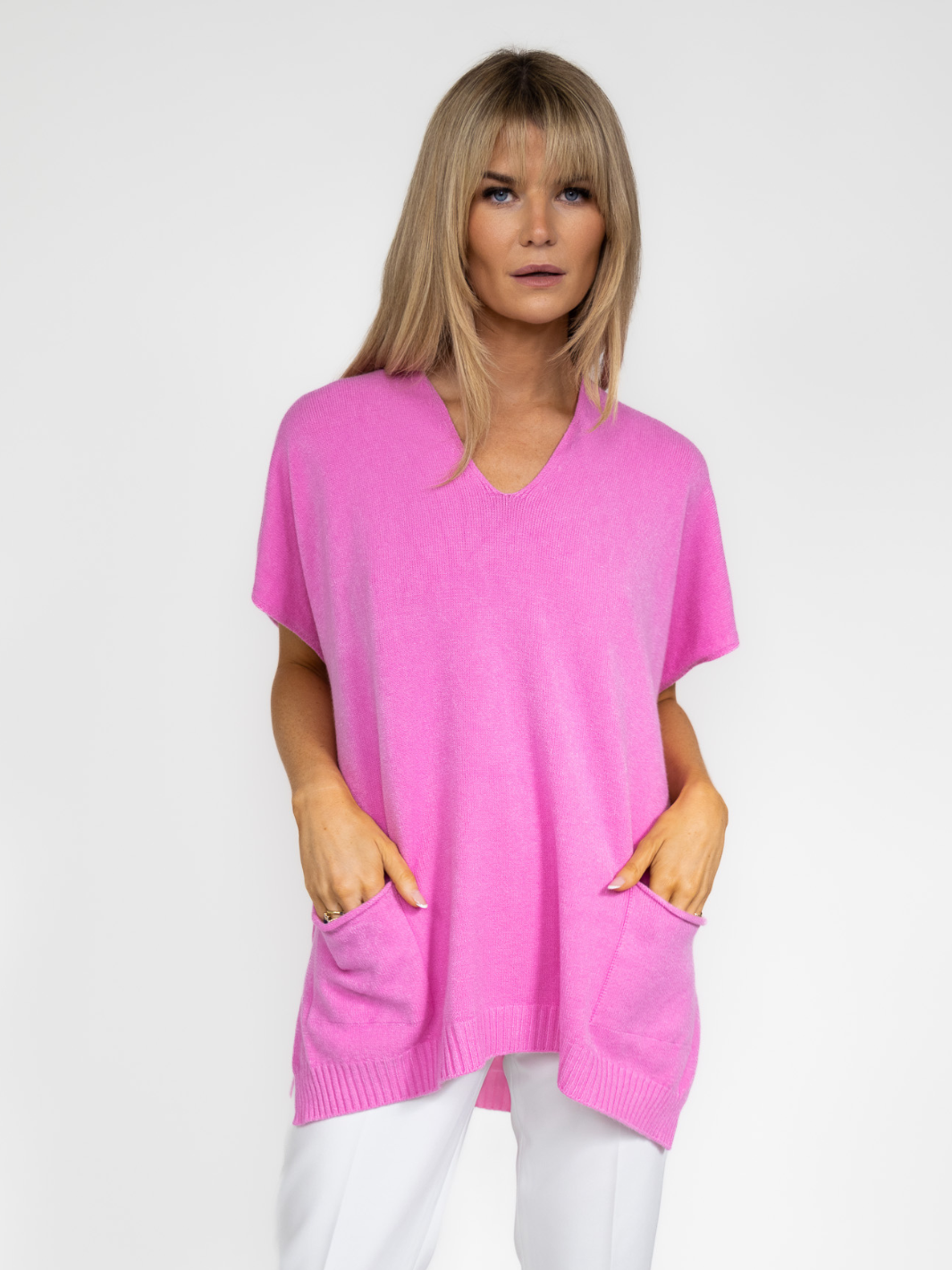 Kate & Pippa Anna Knit Jumper In Pink-Nicola Ross