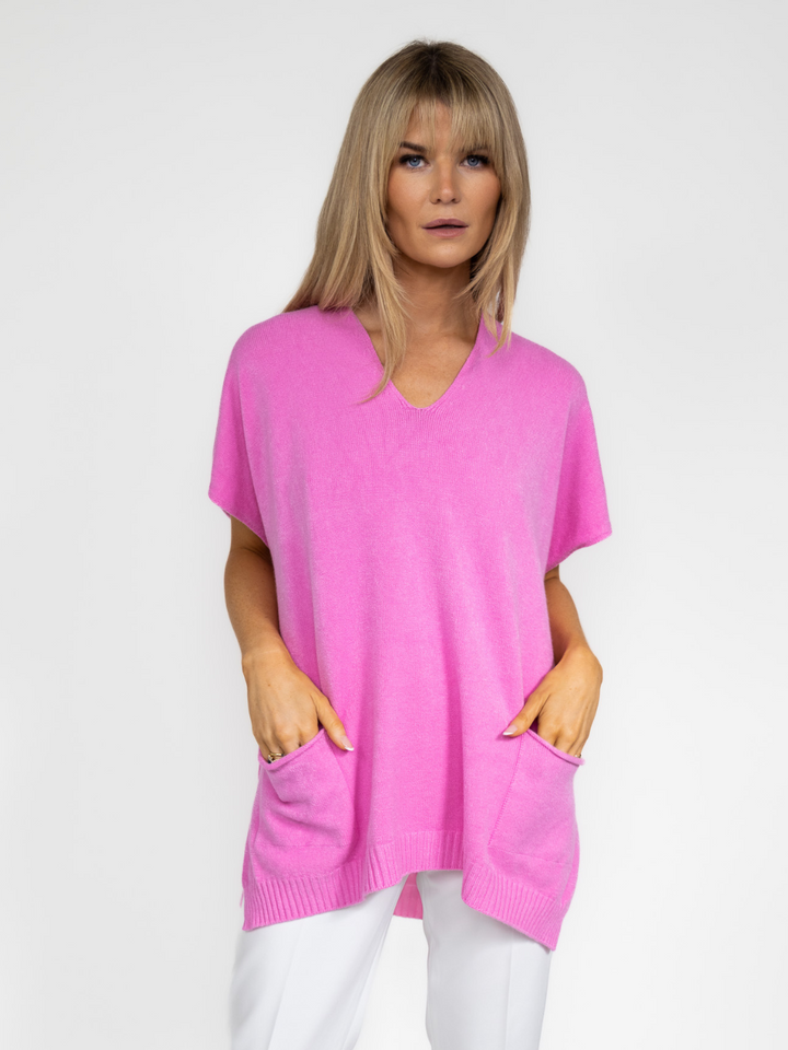 Kate & Pippa Anna Knit Jumper In Pink-Nicola Ross