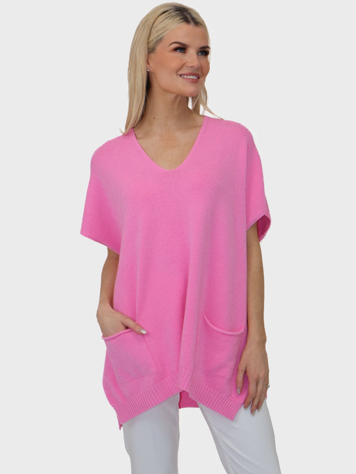 Kate & Pippa Anna Knit Jumper In Pink-Nicola Ross
