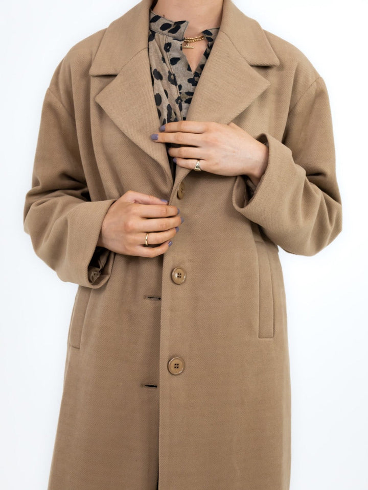 Kate & Pippa Arezzo Coat In Tan-Nicola Ross